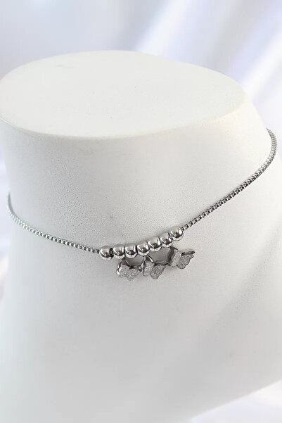 Skygo خلخال من الفولاذ باللون الذهبي 316L على شكل قلب صغير ملون بحجر الزركون ...