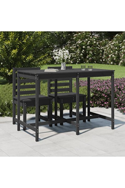 Concept Masă de grădină, gri, 159,5x82,5x110 cm, lemn masiv de pin