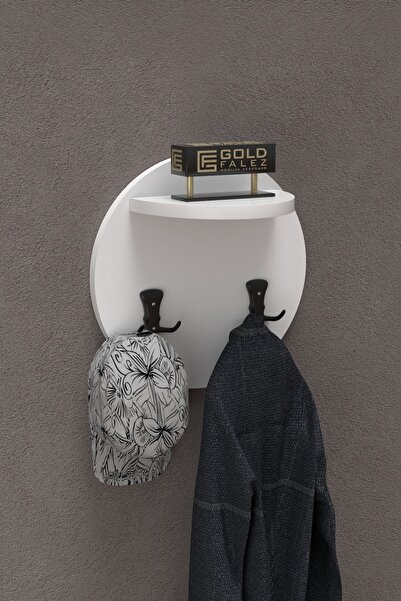 ilkal Askılık Duvar Elbise Askılığı Portmanto Üstü Beyaz