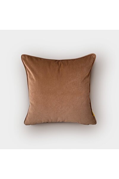 Lidoma Home غطاء وسادة مخملي ناعم الملمس 45x45 - لون طوب