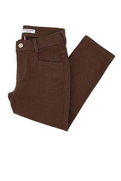 U.S. Polo Assn. Boy's Brown Canvas Trousers