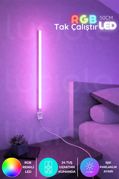 luciole Uzaktan Led masa gece lamba - Yatak Üstü, Tv Yanı ,oturma Odası - Rgb...
