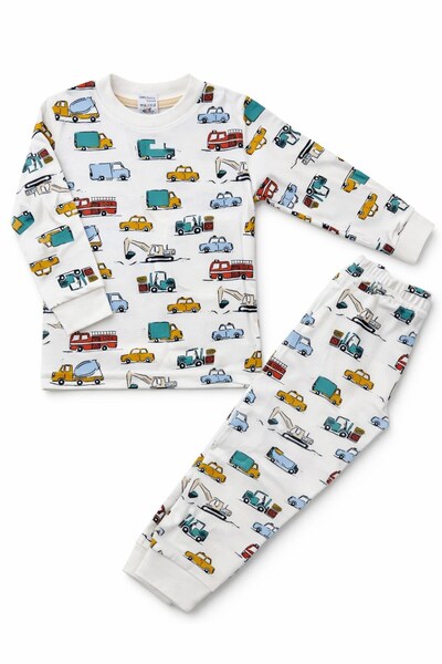 ELMASS Boys' Vehicles Printed Pajamas Gk113