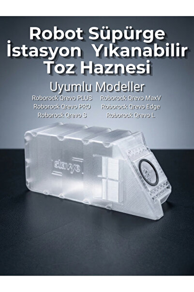 Stavye Roborock Qrevo Serisi Uyumlu Yıkanabilir Toz Torbası (Plus, Pro, MaxV,...