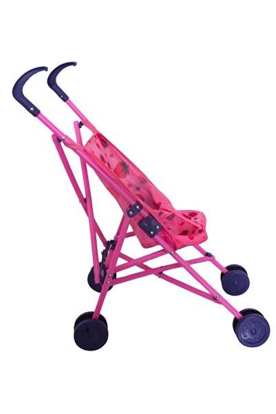 KentOyuncaK Oyuncak Bebek Arabası - Pembe Katlanabilir Baston Puset