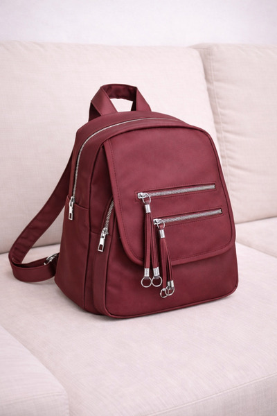 MILANOFOX Geantă mini din material textil cu mai multe compartimente pentru f...