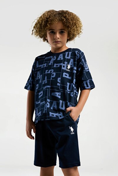 U.S. Polo Assn. Men's Youth 2000 Letter Print 2-Piece Set Gkp0095