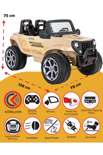 PİLSAN Pilsan Safari 24v 4x4 Çift Kişilik Akülü Araba