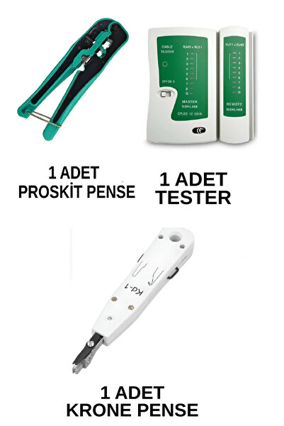 SpeedUF Cable Crimping Pliers + Network Tester + Kep Kep Pliers Set Rj45 Rj11...