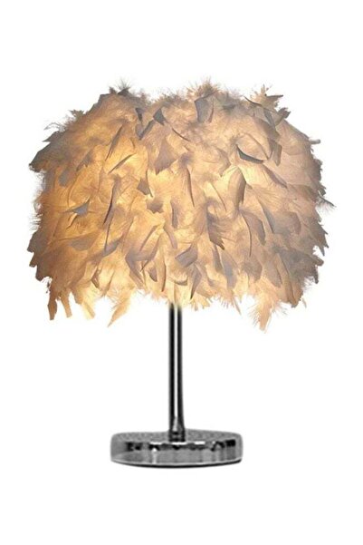 Arabest مصباح طاولة LED مصنوع يدويًا على شكل ريشة، تصميم عصري، ضوء ليلي 13×13...