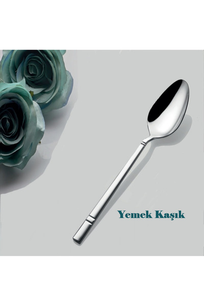 AHİR TİCARET İnter Çelik Erva Model Yemek Kaşığı 12 Adet