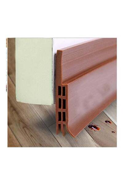 Arabest شريط مانع لتسرب الهواء أسفل الباب، بني، 91 × 5 سم