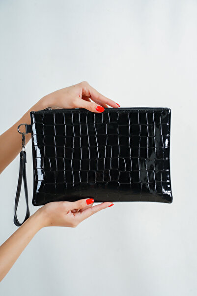 Capone Outfitters Μεγάλη γυναικεία τσάντα Clutch Paris με σχέδιο κροκόδειλου