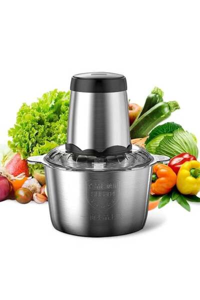 Arabest مفرمة طعام كهربائية سعة 3 لترات، معالج مطبخ من الفولاذ المقاوم للصدأ ...