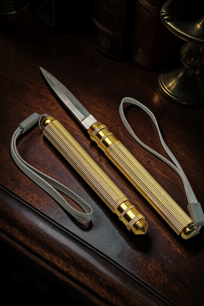 Keskin Adam 215BK 17 cm. Vidalı Çakı Altın Renk