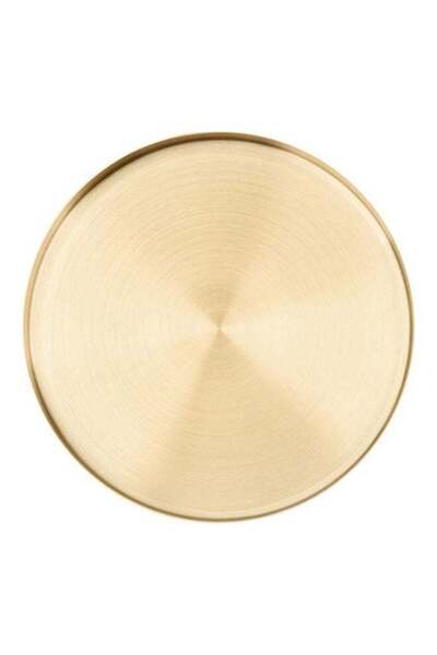 Arabest صينية تقديم دائرية من الفولاذ المقاوم للصدأ الذهبي على الطراز الأوروب...