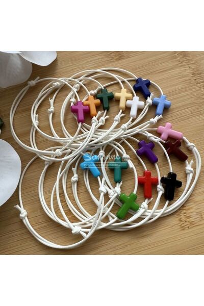 Simonne Set 15 bratari cruciulite marturii colorate