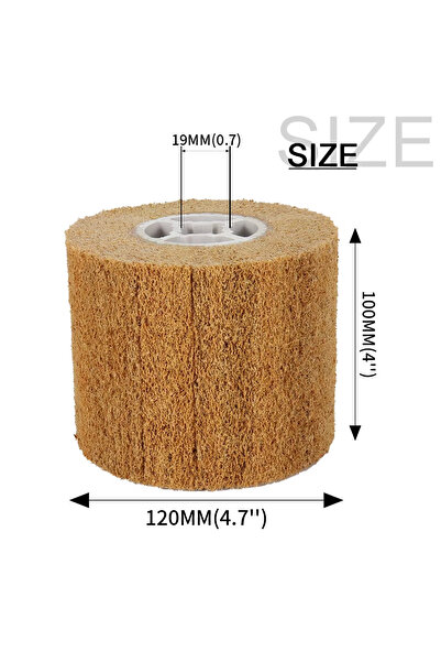 choice2 أسطوانة تلميع P120 مقاس 100*120 مم، عجلة تلميع، فرشاة تلميع معدنية بس...