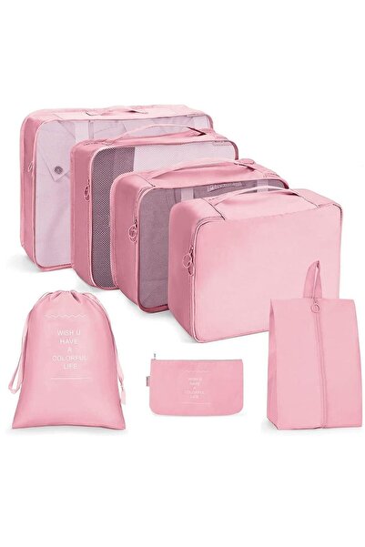 Arabest 7-Piece Travel Packing Cubes Set, Waterproof Mesh Luggage Organizers ...