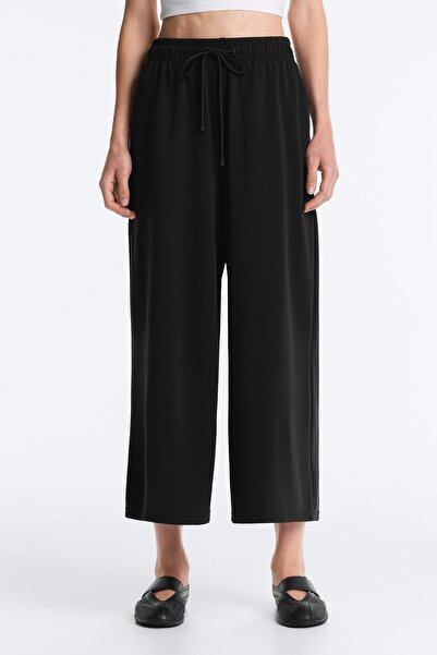 Oysho Soft Textured Modal Wide Leg Cropped Pants
