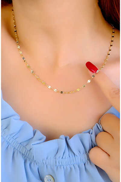 güneyler altın PULLU ZİNCİR KOLYE 14 AYAR A085016
