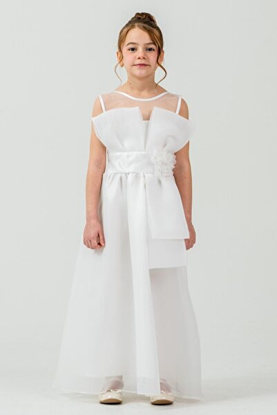 Mnk Baby&Kids Rochie de seară prințesă pentru fetițe, cu detalii din organza,...