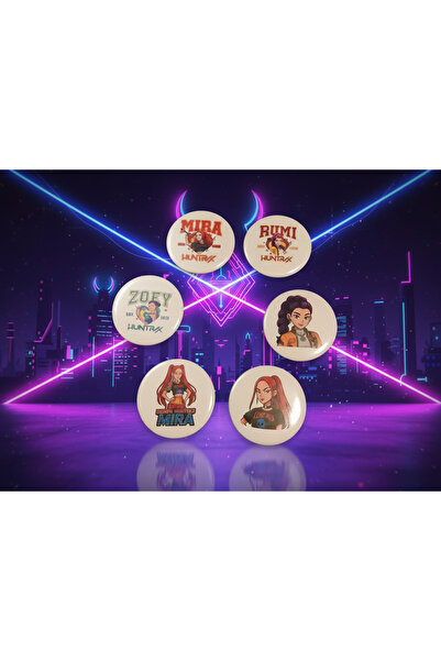 Handmade SET 6 K POP themed metal badges
