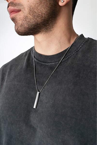 No Future Steel Bar Necklace Ft2267Gm