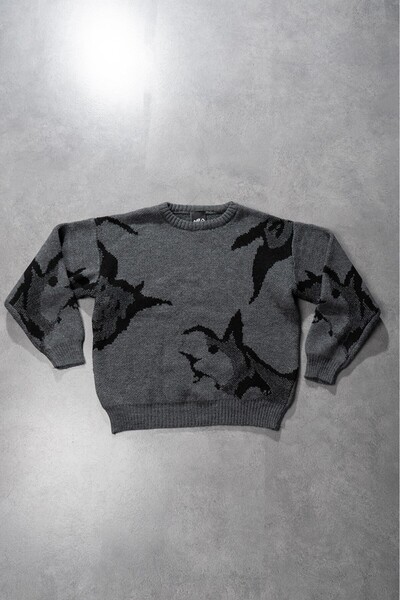 e&e Anthracite Men's Knitwear Sweater