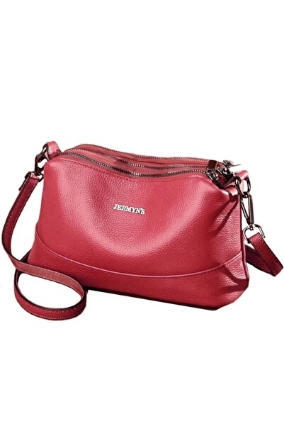 JERMYN'S Geantă de damă Ancona din piele naturală roșie