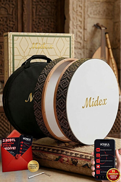 Midex BR-510 Kaliteli Bendir Def Akort Ayarlı EL Tutma Oyuklu Çantalı