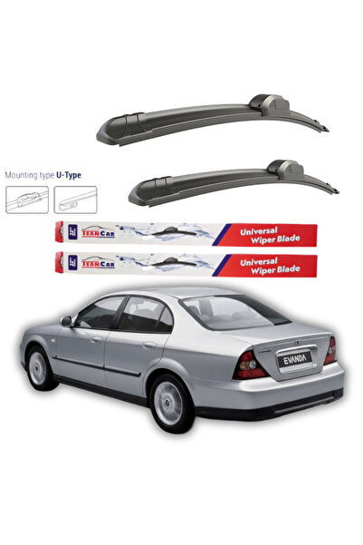 TEAMCAR Υαλοκαθαριστήρες Daewoo Evanda 2003-2005 σετ με επίπεδη επιφάνεια μπρ...