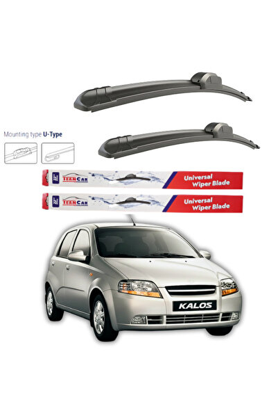 TEAMCAR Υαλοκαθαριστήρες Daewoo Kalos 2002-2005 σετ με επίπεδη επιφάνεια μπροστά