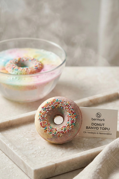 bermark Donut Banyo Topu, Cilt Yenileyici, Nemlendirici Banyo Bombası, Pedikü...