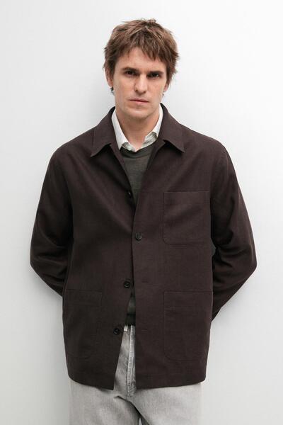 Massimo Dutti Cepli keten ince ceket