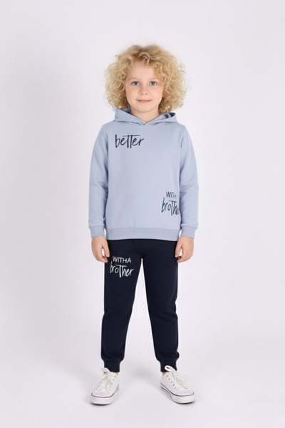 Mnk Baby&Kids Pánská dětská tepláková souprava s potiskem a kapucí - Mnk0627 ...