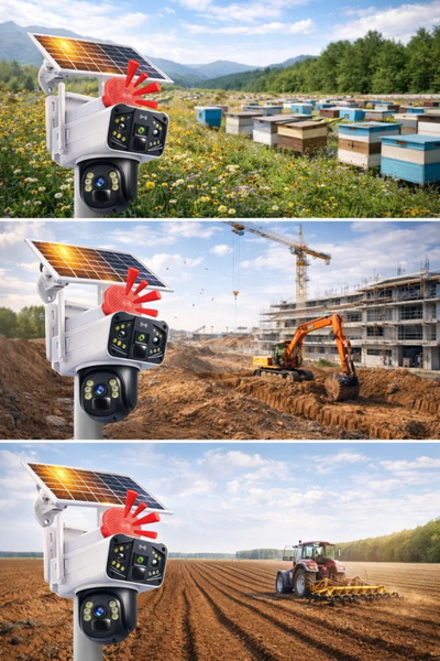 O-KAM Okam 3915 4g 6mp Dual Lens Güneş Panelli Solar Turkcell Sim Kartlı Kamera