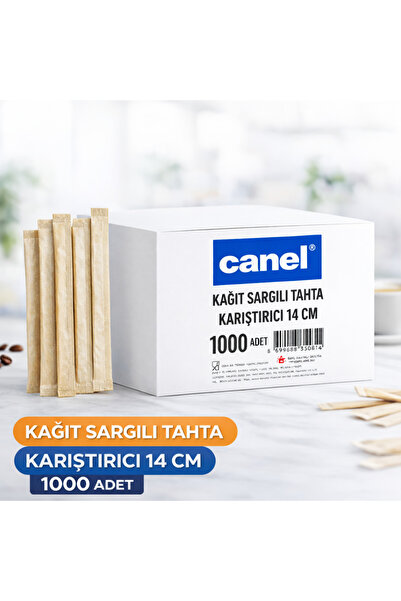 Canel Kağıt Sargılı Tahta Karıştırıcı 14CM 1000 Adet