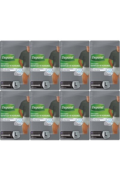 Depend Absorbent Underpants Pants Patient Diapers L - Large - Large Men's 64 ...