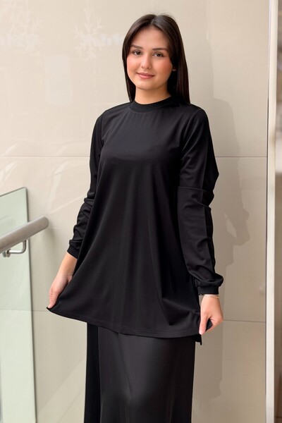 Ghisa Ribanaları Simli Uzun Kol Tunik