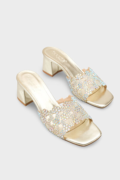 Capone Outfitters Lois Flat-Toe Stoned Medium Heeled Stylish Women's Wedding ...