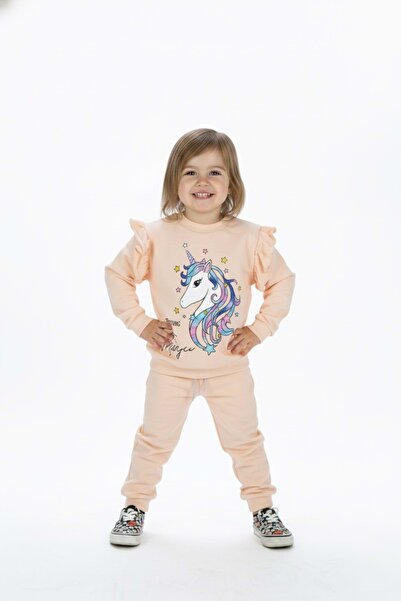 Mnk Set de trening pentru fetiță cu unicorn PUDRA