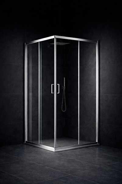 DOCCİA BELLA BANYO Duşakabin eloksal (parlak) alüminyum H:190 5 temperli şeff...