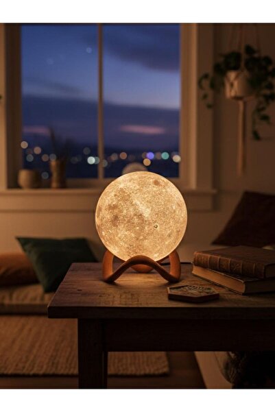 MCY DEKOR Ay Lambası (Moon Lamp) - Dekoratif Masa ve Gece Lambası
