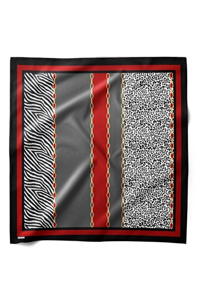 HAWWA وشاح باندانا منقوش بالخط الأحمر