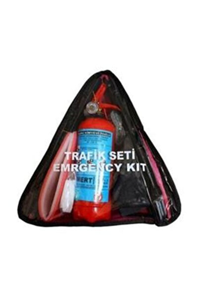 Özel Oto Aksesuar Çantalı Takviye Kablolu Üçgen Trafik Seti