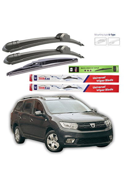 TEAMCAR Чистачки за кола Dacia Logan (MCV II) 2013-2015 Пълен комплект плоски
