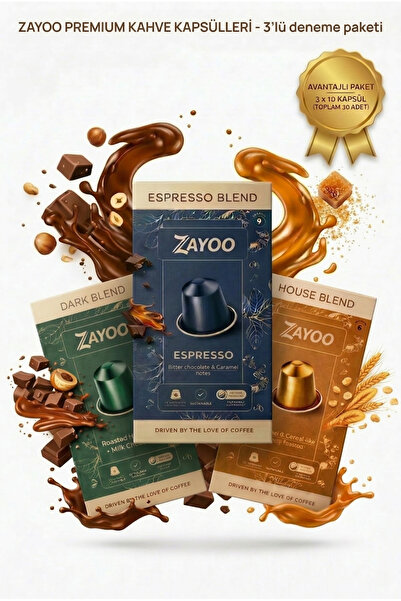 Zayoo Nespresso Original Uyumlu Alüminyum Kapsül - 3 Adet Deneme Paketi - Esp...