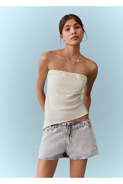 Mango Teen Boncuklu mini şortlar