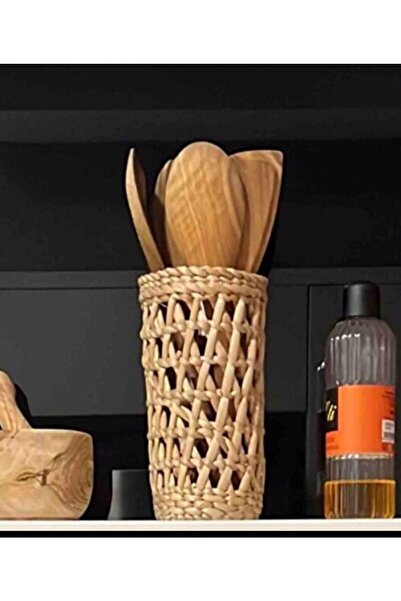 Süs Dükkanı حامل ملعقة من الخوص مصنوع يدويًا - نموذج ديكور مصمم